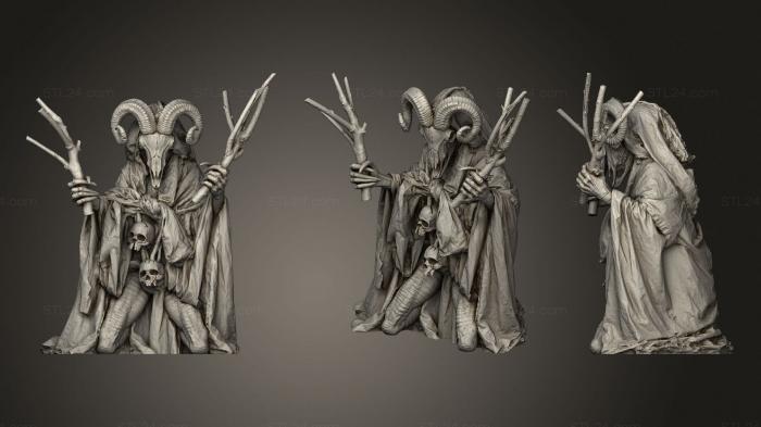 Статуэтки герои, монстры и демоны (Ведьма 2, STKM_3849) 3D модель для ЧПУ станка